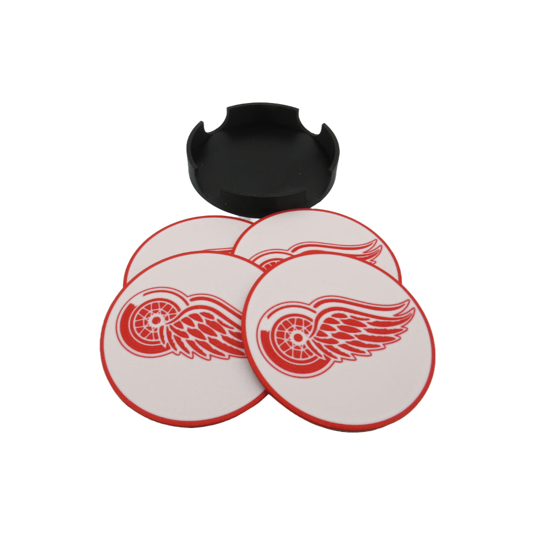 Set of 4 NHL Hockey Team Coasters – 3D Printed and Cork Decor Collection