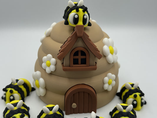 Beehive & Bees Bundle – Premium 3D Printed Display Set