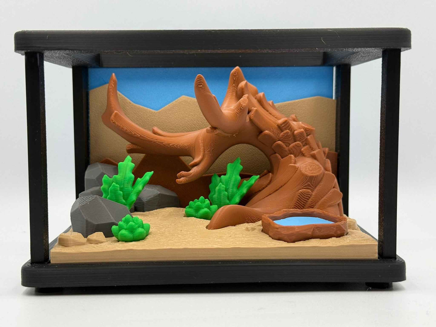 Flexi Bearded Dragon Terrarium Playset | Articulated Reptile Enclosure | Sensory Fidget Toy | Desk Decor | Gifts for Kids
