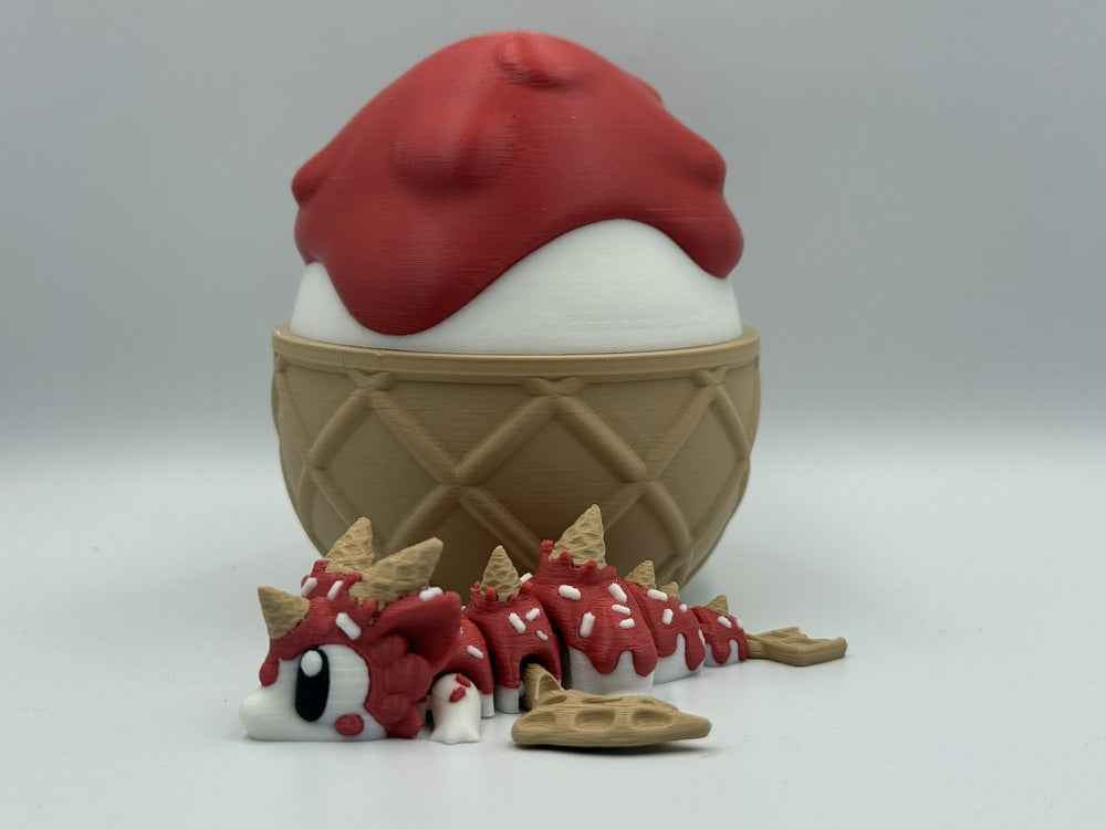 Sugar Rush Baby Dragon with Egg | Vibrant Articulated Collectible | Sweet Dragon Egg Fantasy Fidget