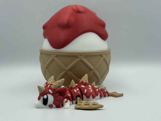 Sugar Rush Baby Dragon with Egg | Vibrant Articulated Collectible | Sweet Dragon Egg Fantasy Fidget