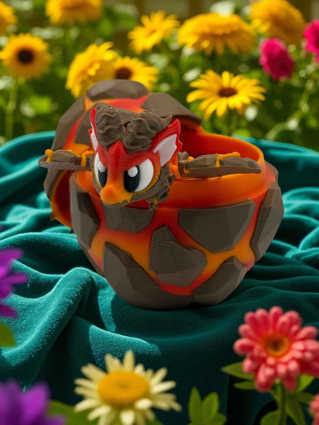 🔥 Lava Mini Dragon & Molten Egg Set | Sizzling Fantasy Decor & Fidget Friend 🐉💥