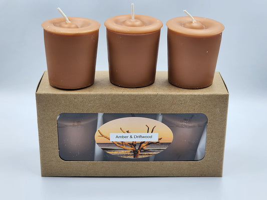 Amber & Driftwood - Votives