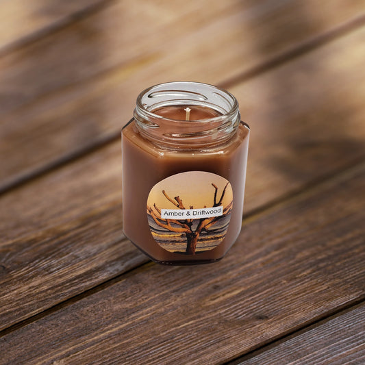 Amber and Driftwood - 6oz Jar - 1 Wic Candle