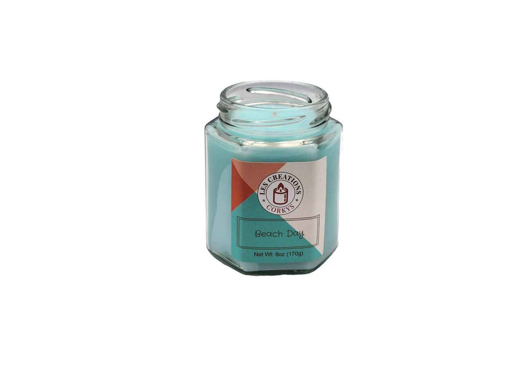 Beach Day 6oz Jar Candle - 1 Wick-Les Creations Corkys