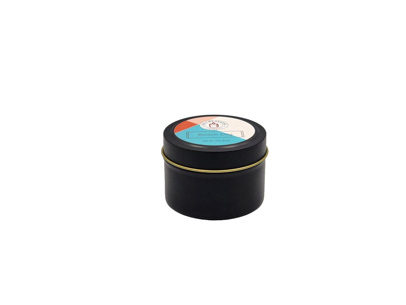 Beach Day- 4oz Tin - 1 Wic - Black