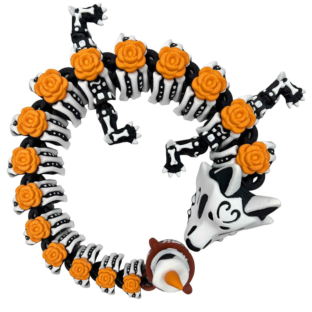 Day of the Dead Skeleton Dragon – Articulated 3D Printed Collectible