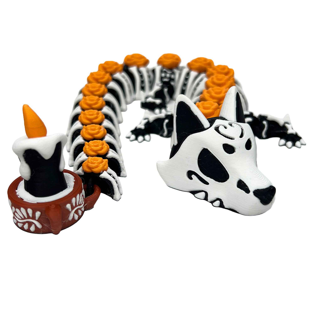 Day of the Dead Skeleton Dragon – Articulated 3D Printed Collectible