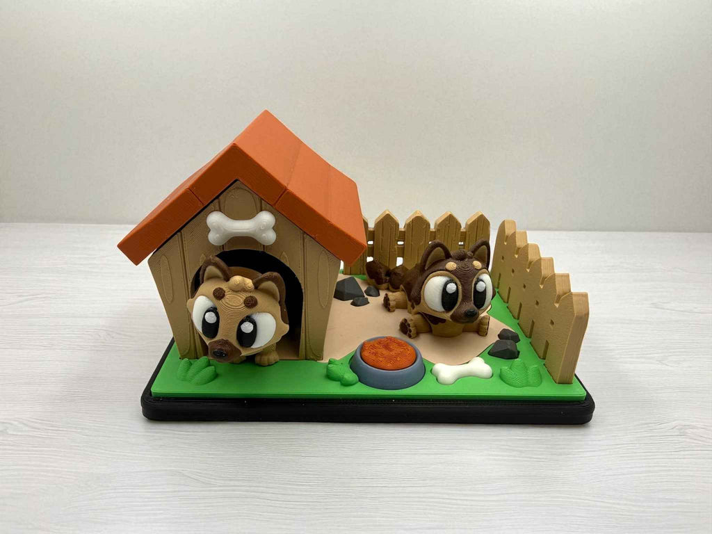Puppy Playset – 3D Printed Doghouse & Friends