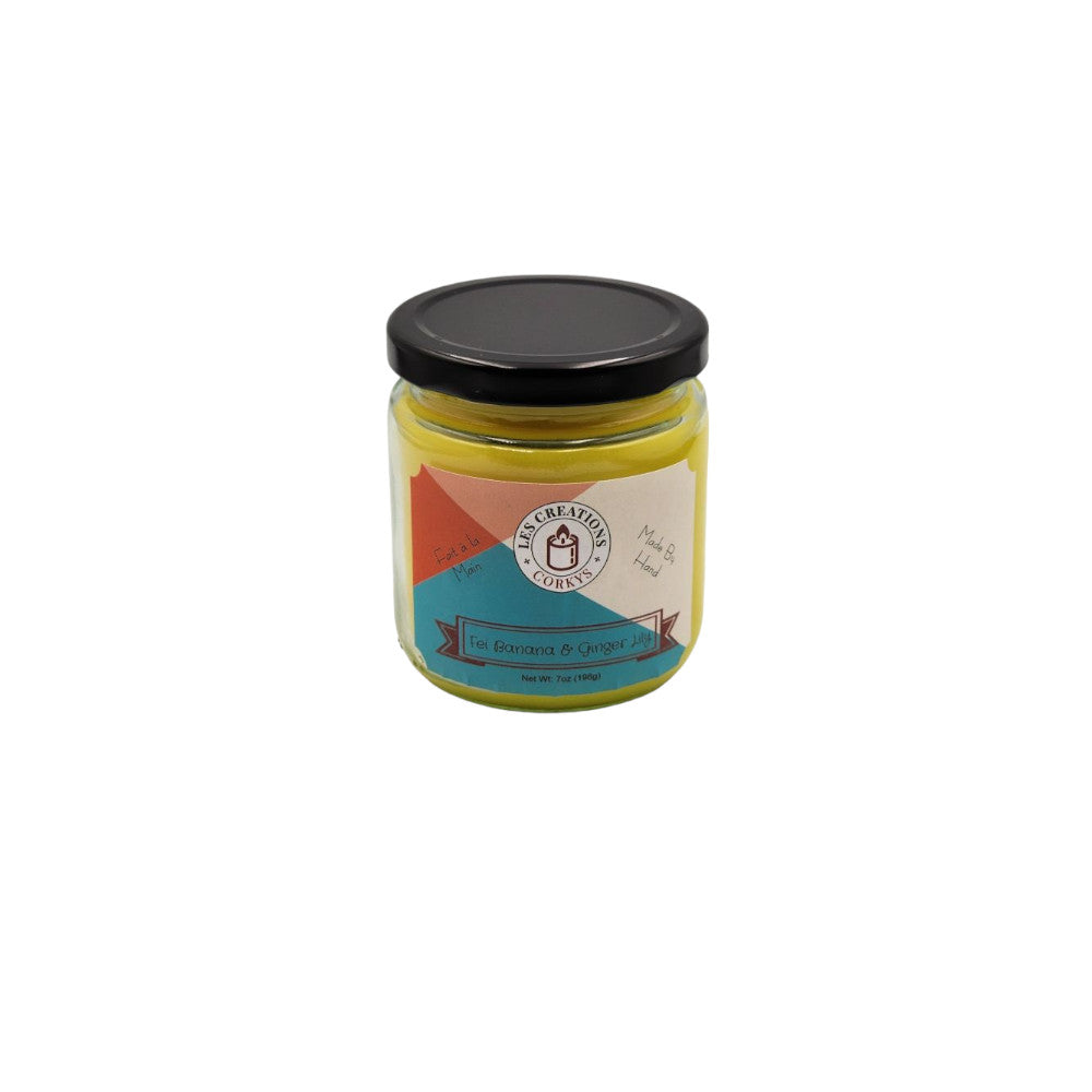 Fei Banana & Ginger Lily - 8oz Jar - 1 Wick