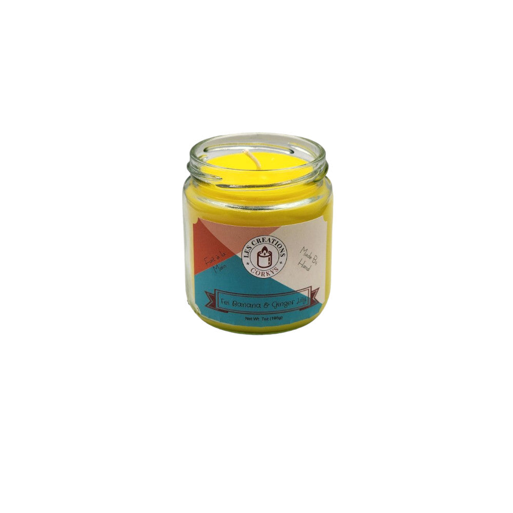 Fei Banana & Ginger Lily - 8oz Jar - 1 Wick