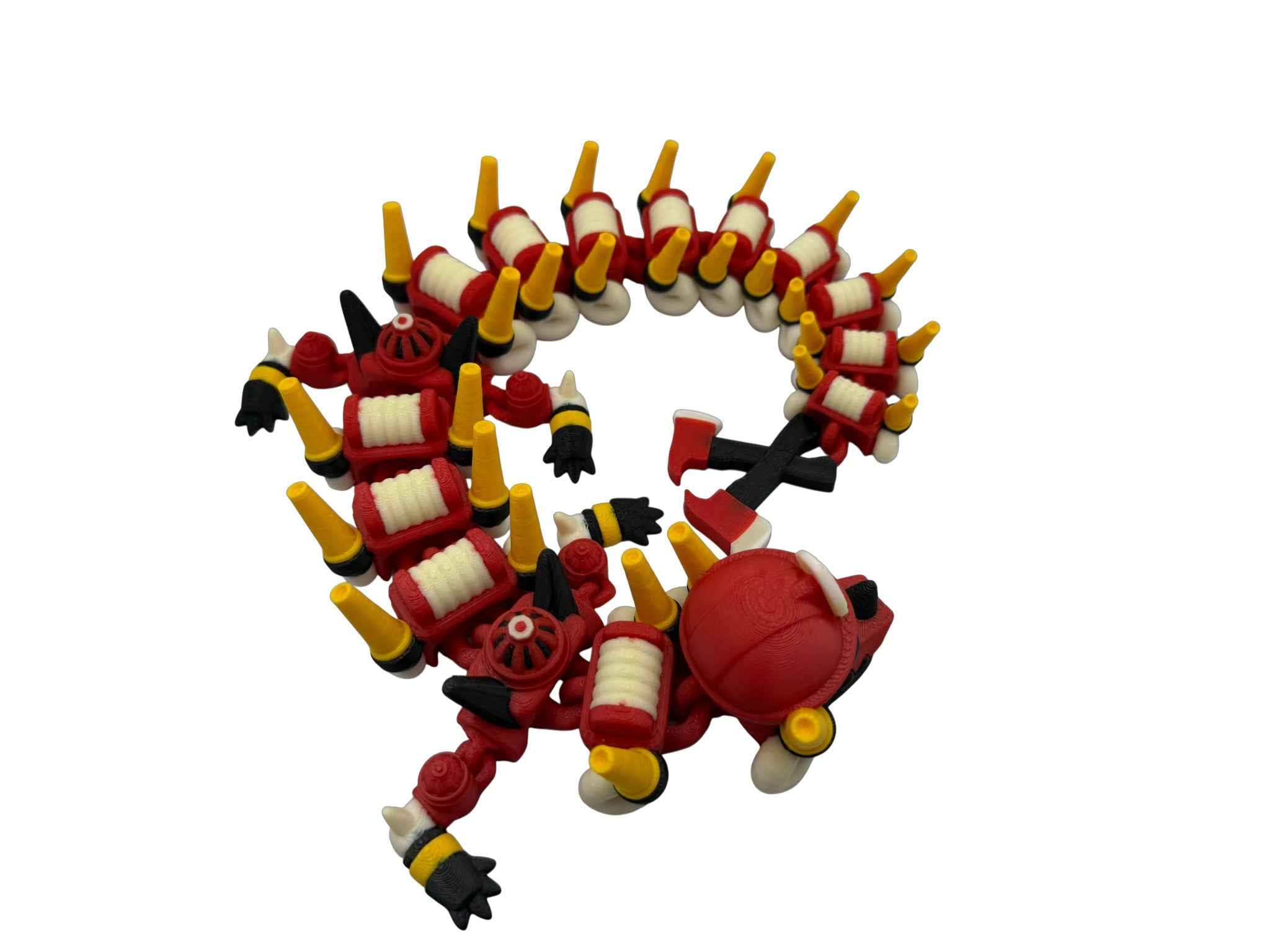 Firefighter Dragon – Articulated 3D Printed Collectible (Adult & Baby Sizes)