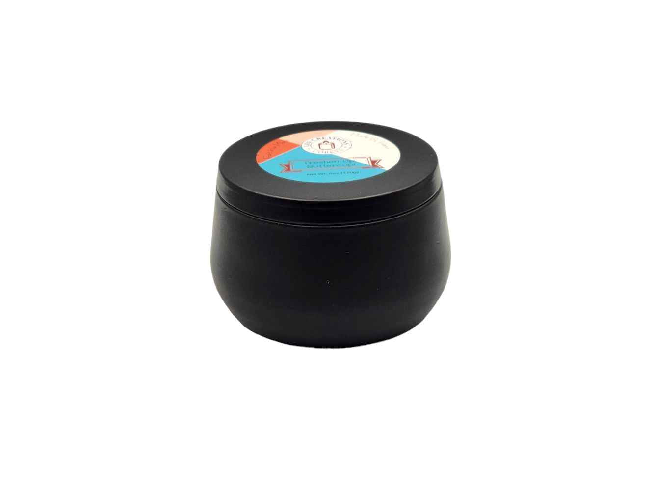Freshen Up, Buttercup! - 8oz Tin Candle - 1 Wick - Black-Les Creations Corkys