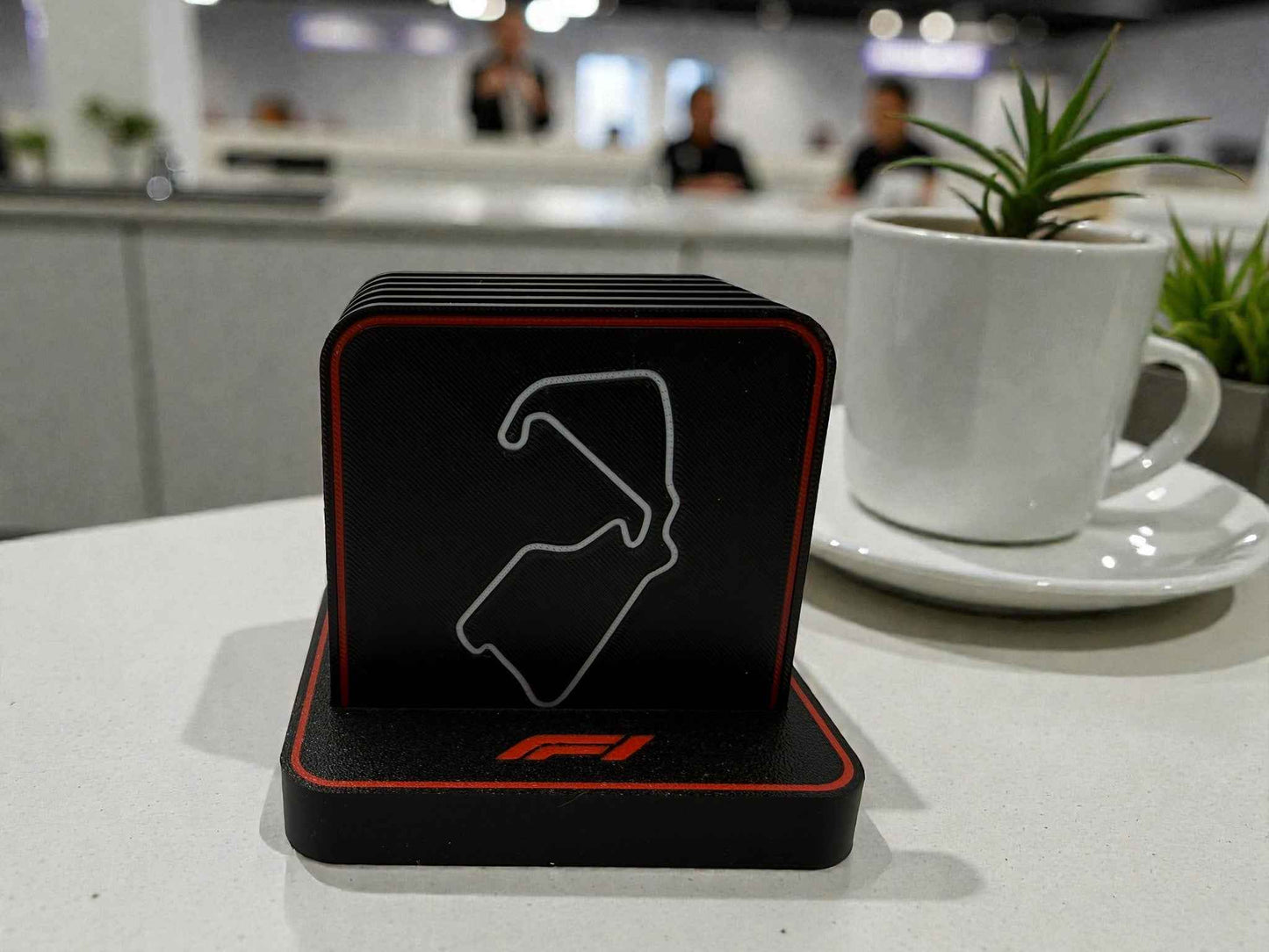 🏁 Formula 1® 3D Printed Coaster Set – Desk & Office Decor 🏎️