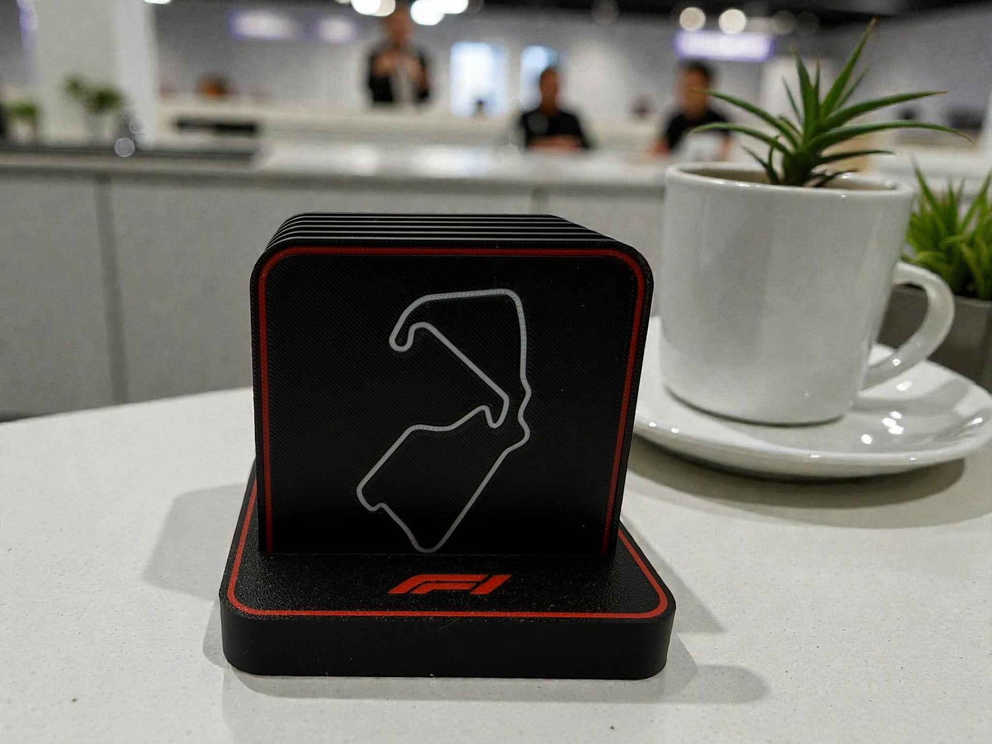 🏁 Formula 1® 3D Printed Coaster Set – Desk & Office Decor 🏎️