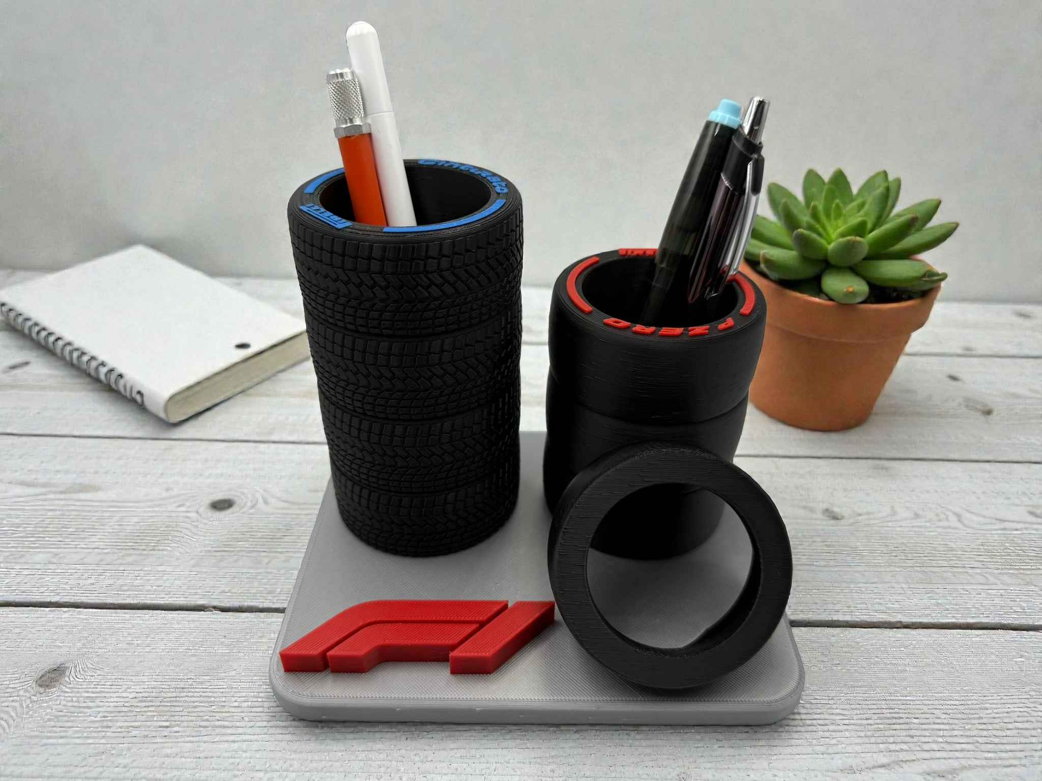 🏁 3D Printed F1-Inspired Pen Holder – Desk Organizer for Racing Fans 🏁