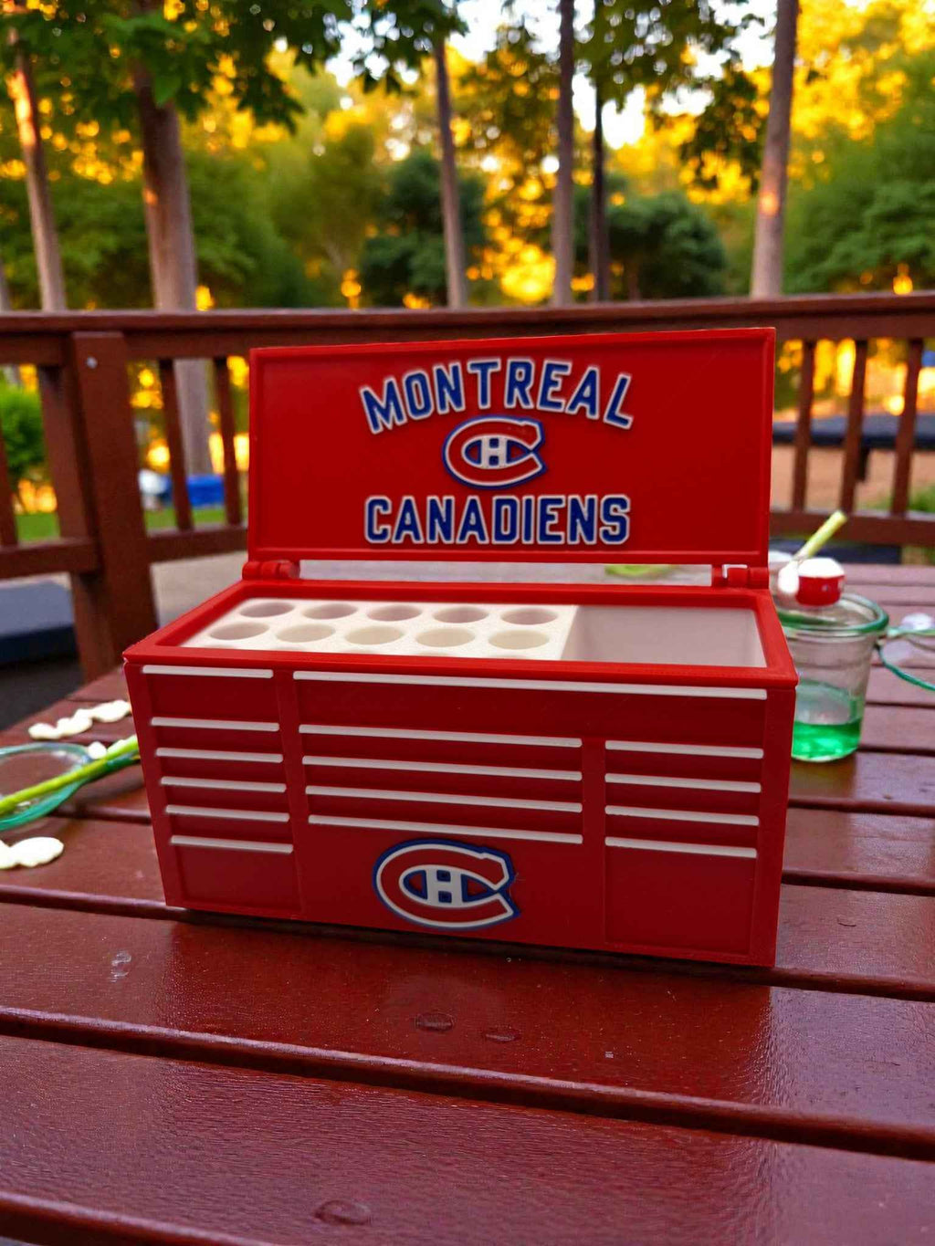 🏒 3D Printed Montreal Canadiens Desk Organizer Pen Holder