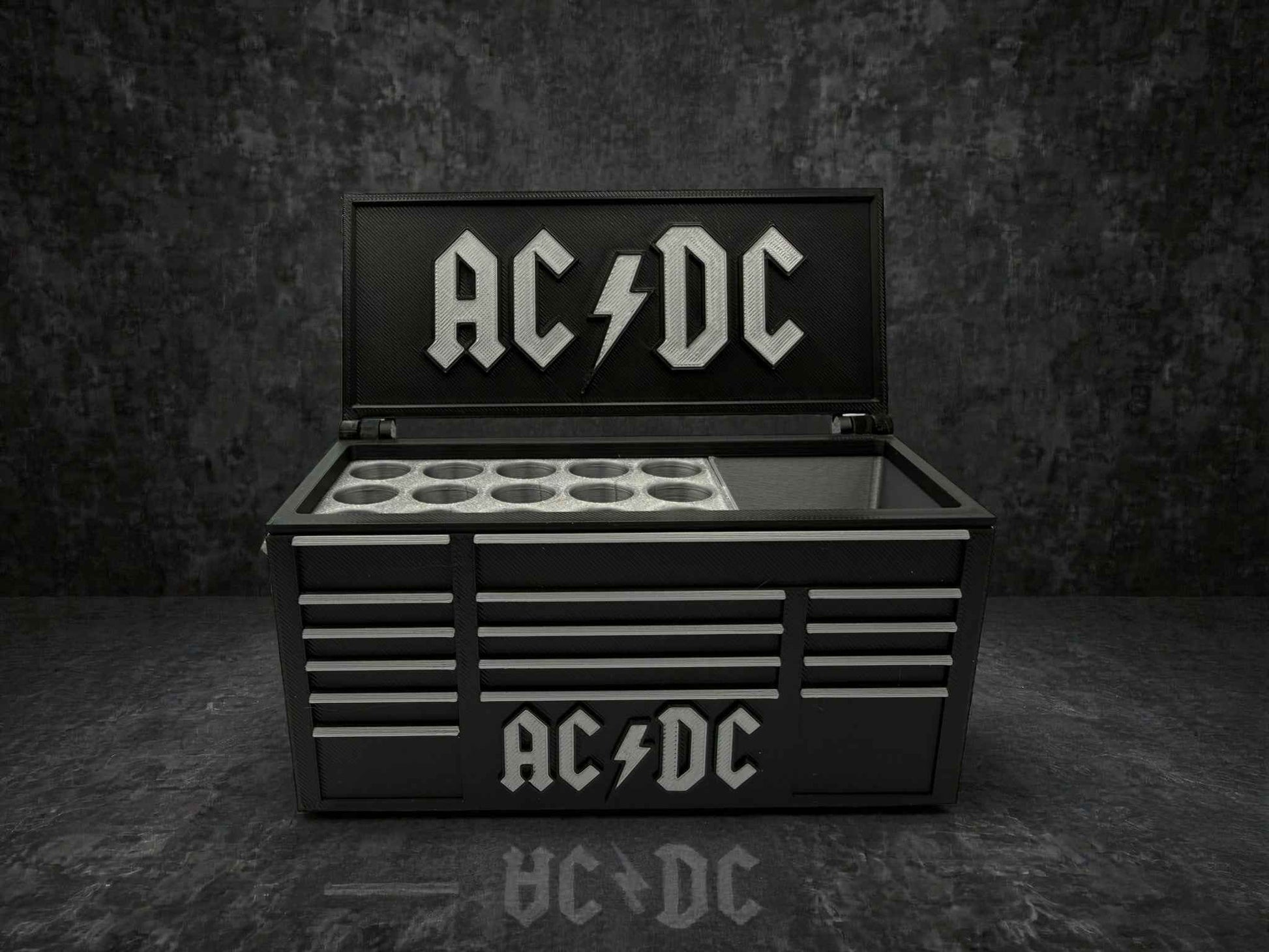 🎸 3D Printed AC/DC Inspired Desk Organizer & Pen Holder