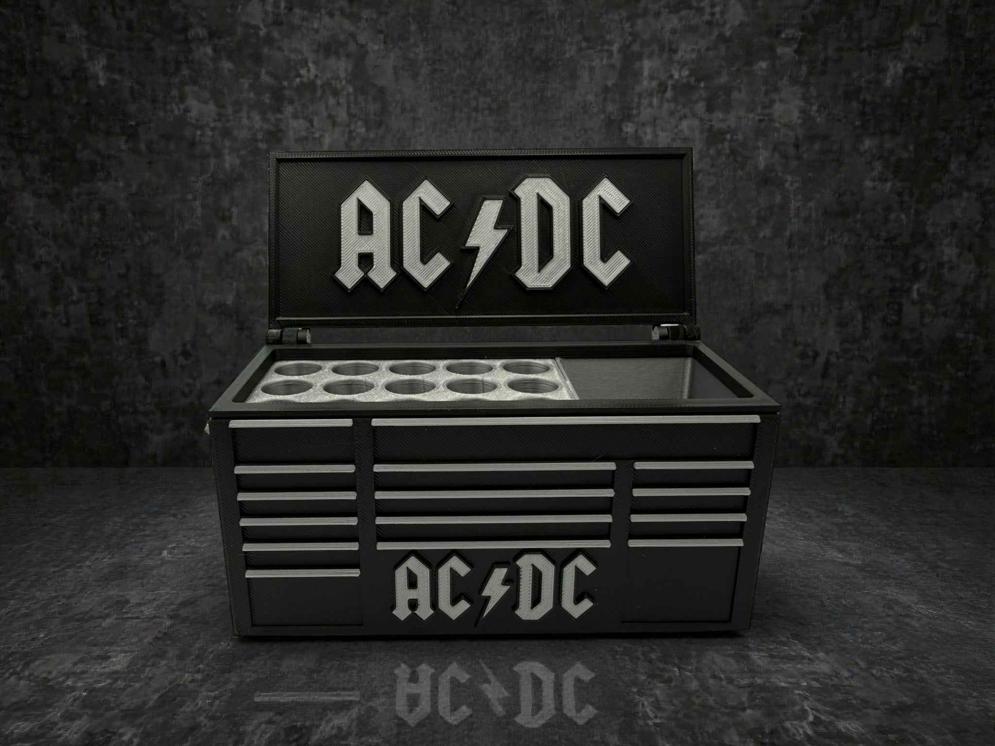 🎸 3D Printed AC/DC Inspired Desk Organizer & Pen Holder