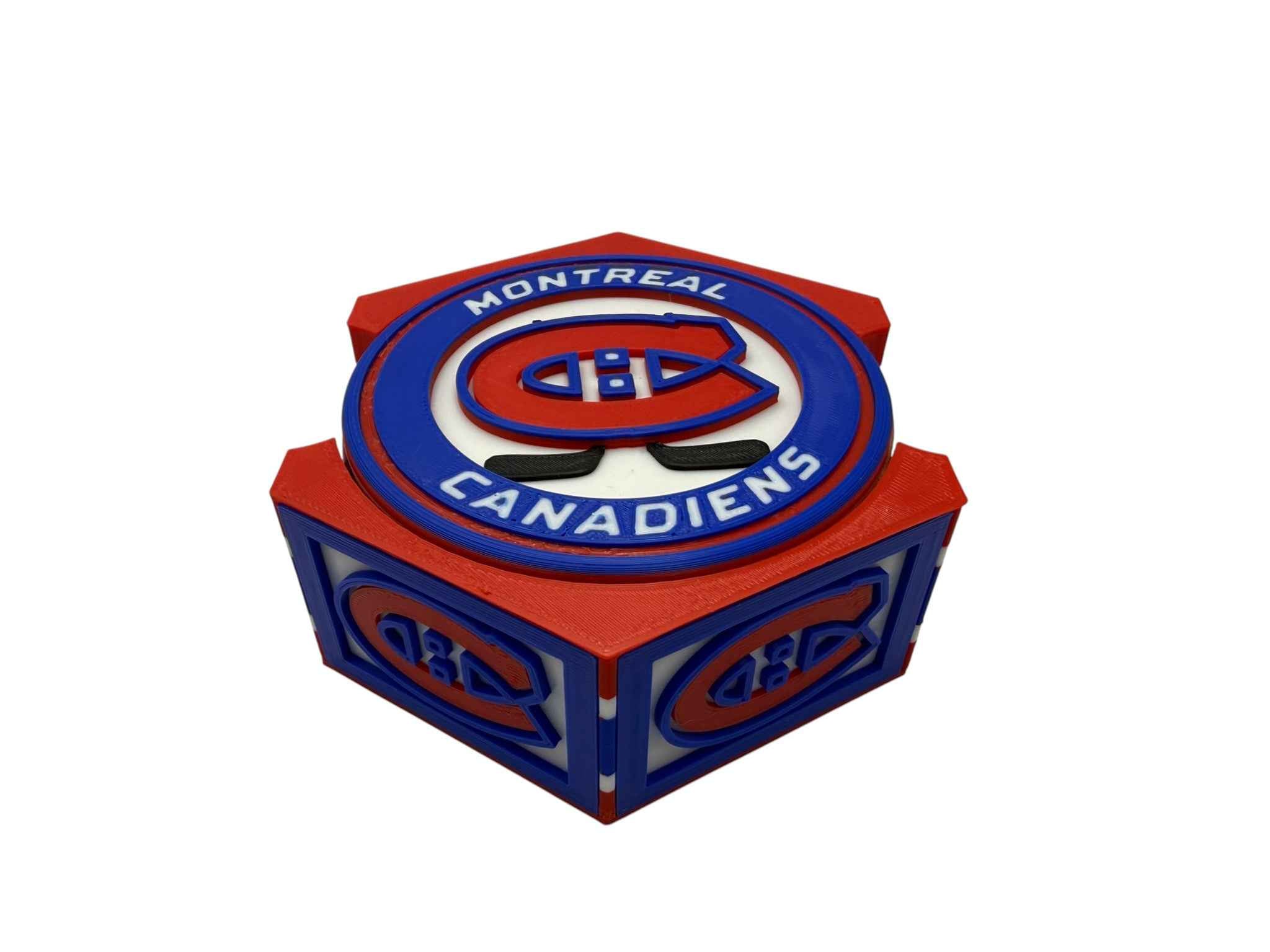 🏒 Montreal Hockey Inspired 3D Printed Coaster Set – Set of 8 with Holder 🏒
