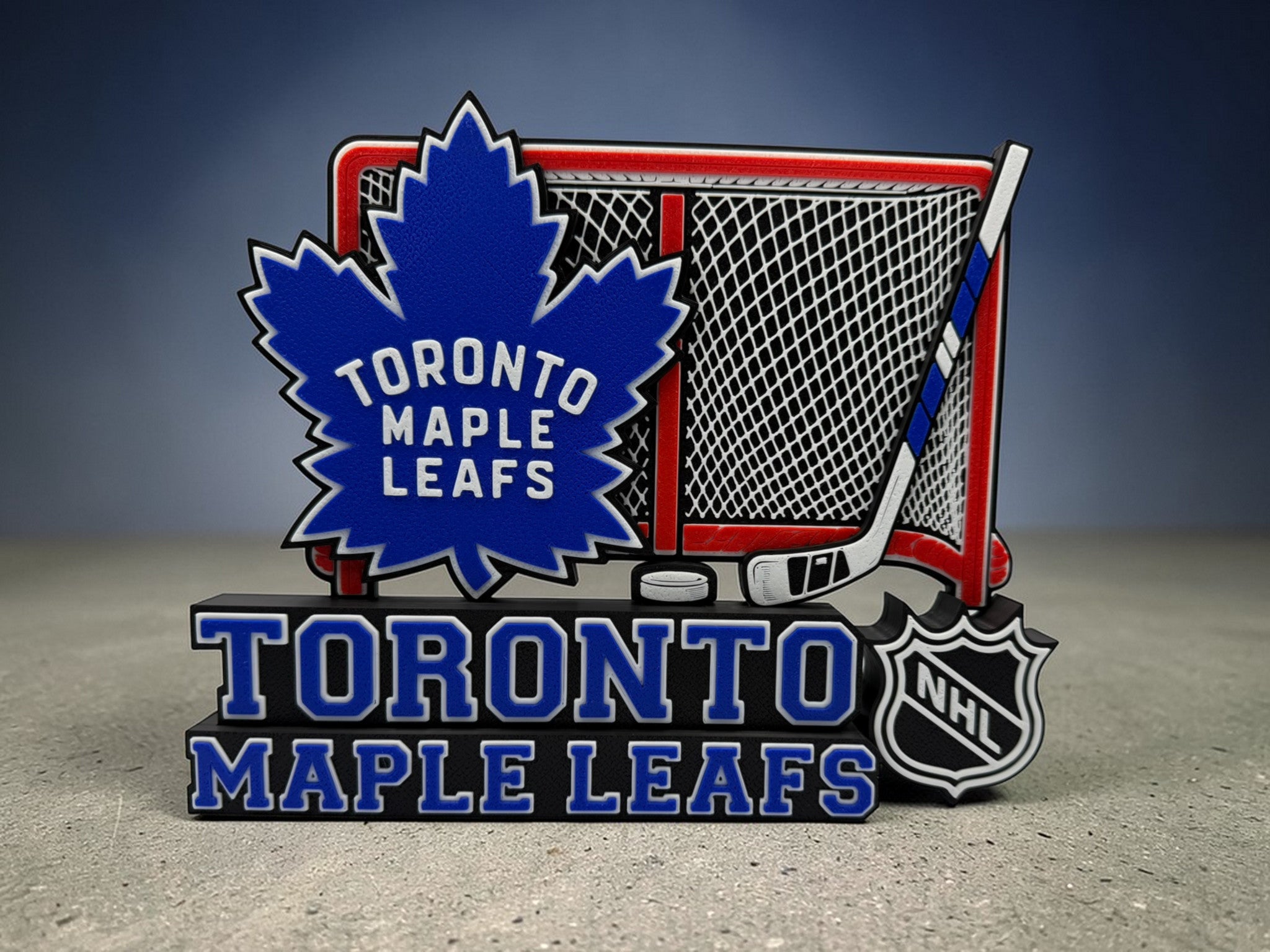 🏒 Toronto Maple Leafs 3D Printed Desk Art | 25cm x 21cm