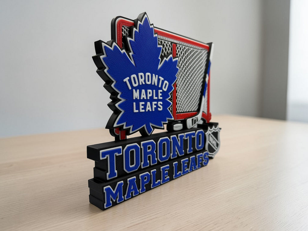 🏒 Toronto Maple Leafs 3D Printed Desk Art | 25cm x 21cm