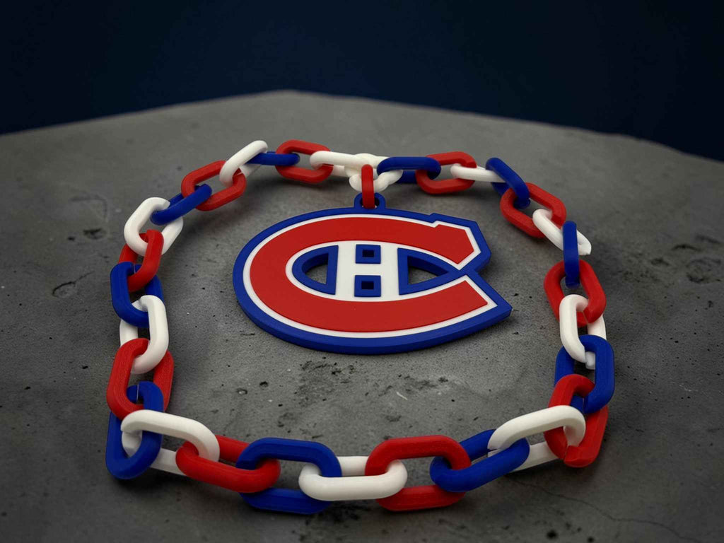 🔴🔵 Montreal Canadiens Fan Chain – Large 3D Printed Hockey Necklace