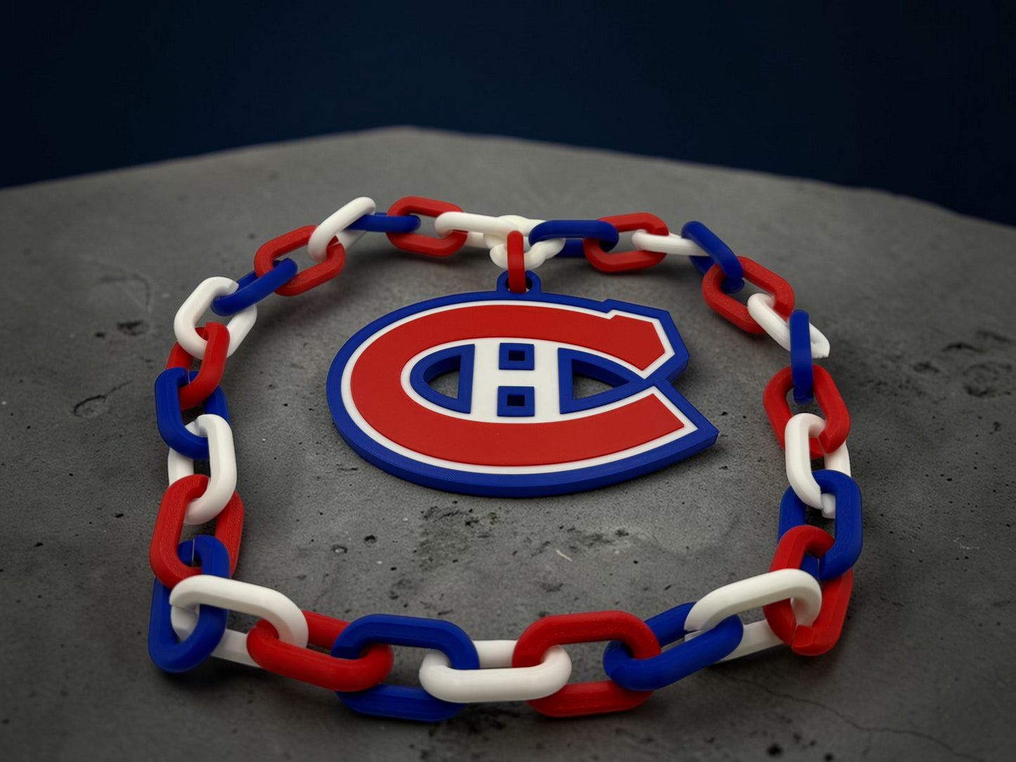 🔴🔵 Montreal Canadiens Fan Chain – Large 3D Printed Hockey Necklace