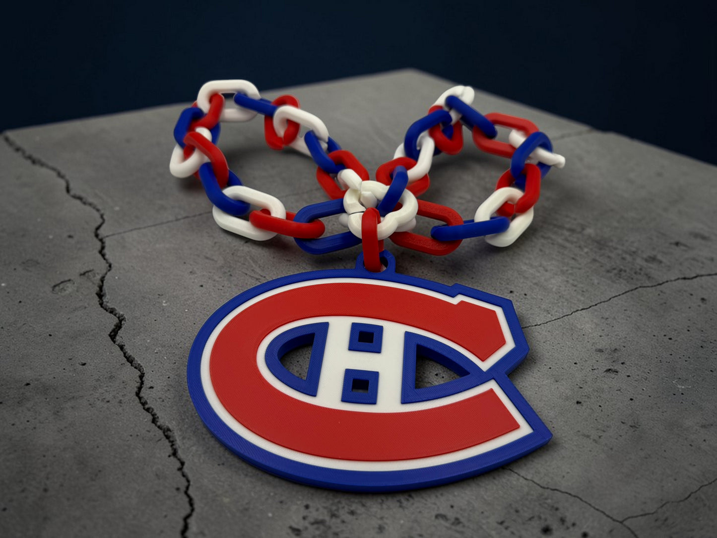 🔴🔵 Montreal Canadiens Fan Chain – Large 3D Printed Hockey Necklace