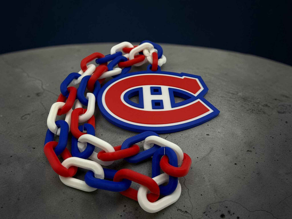 🔴🔵 Montreal Canadiens Fan Chain – Large 3D Printed Hockey Necklace