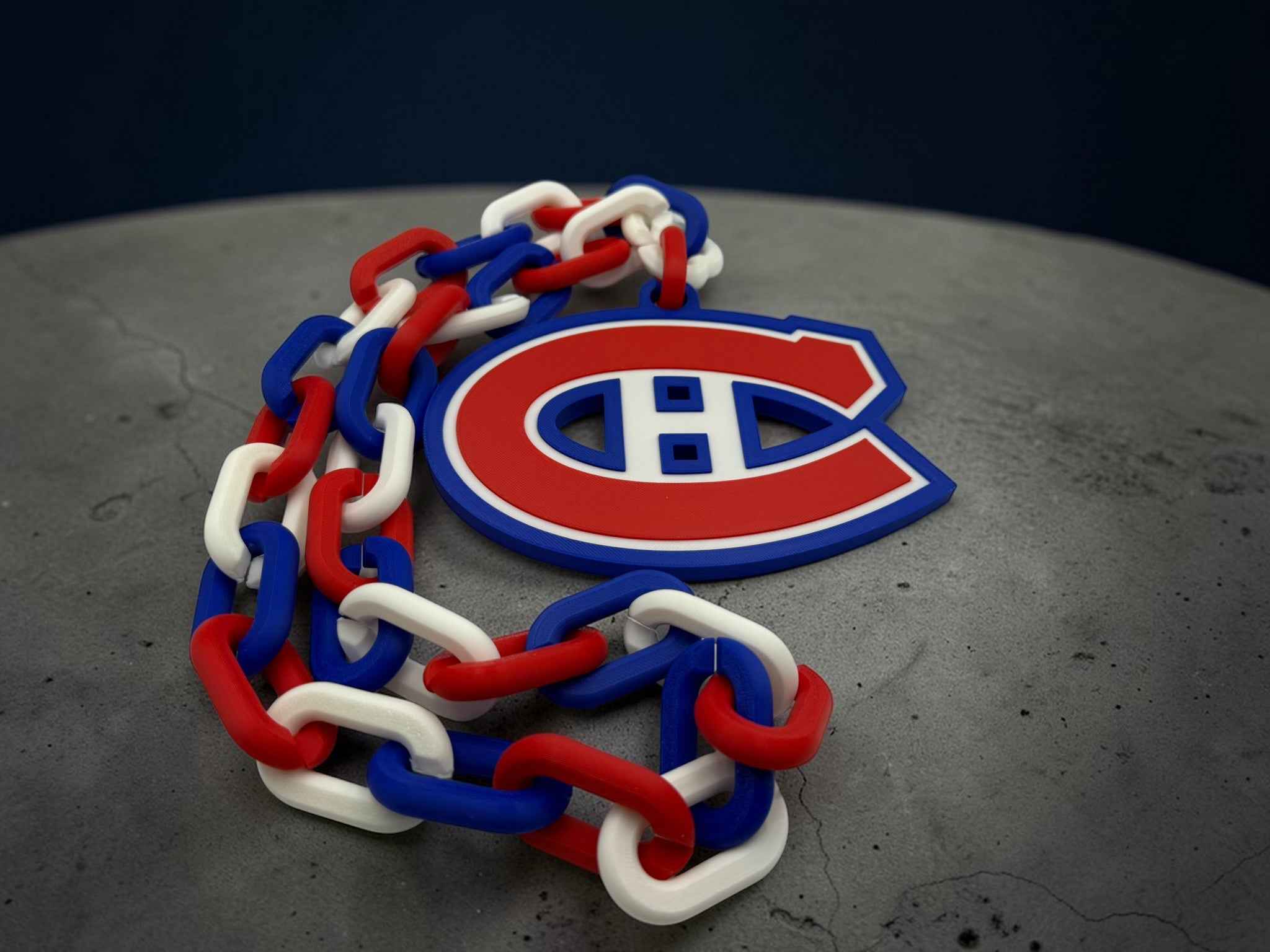 🔴🔵 Montreal Canadiens Fan Chain – Large 3D Printed Hockey Necklace