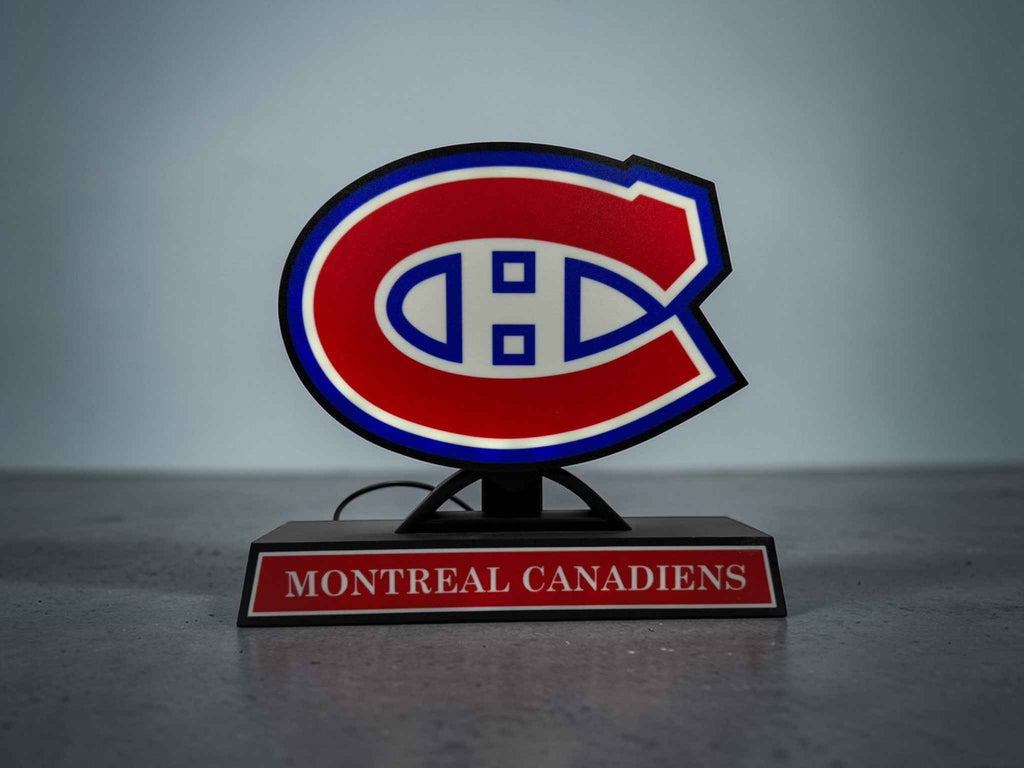 🔴🔵 Montreal Hockey LED Light Box – 3D Printed Fan Decor