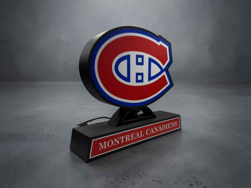 🔴🔵 Montreal Hockey LED Light Box – 3D Printed Fan Decor