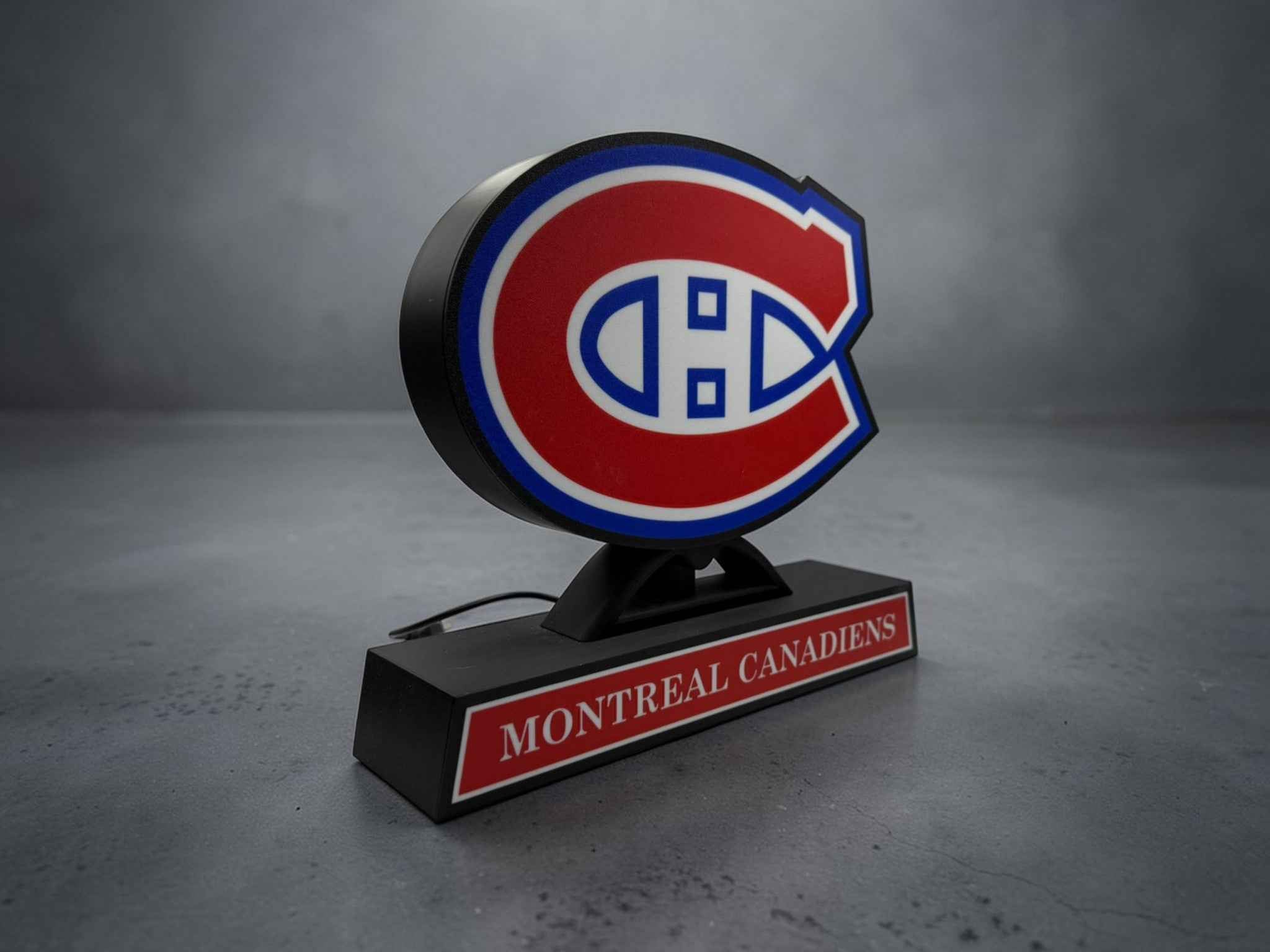 🔴🔵 Montreal Hockey LED Light Box – 3D Printed Fan Decor