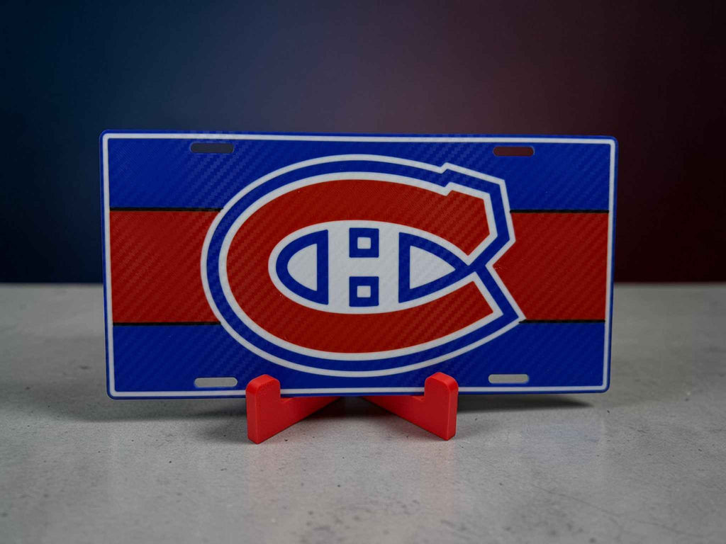 🔴🔵 Montreal Hockey Fan License Plate – 3D Printed Decor