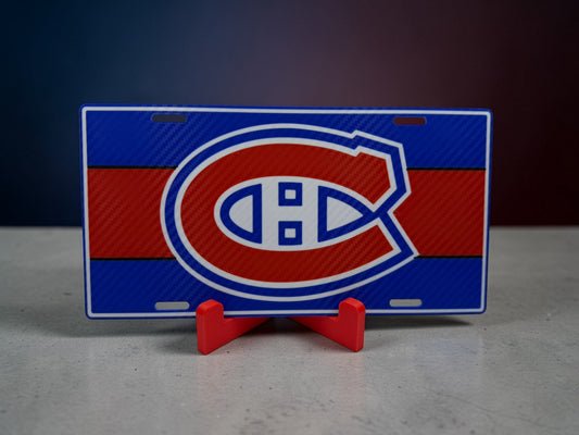 🔴🔵 Montreal Hockey Fan License Plate – 3D Printed Decor