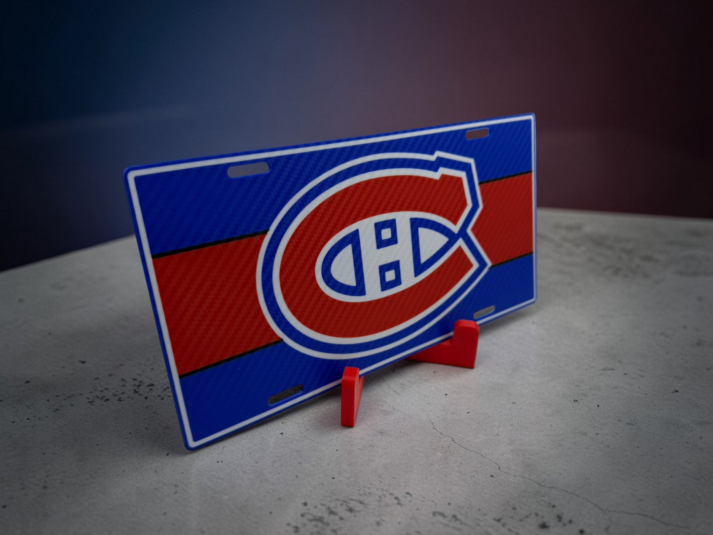 🔴🔵 Montreal Hockey Fan License Plate – 3D Printed Decor