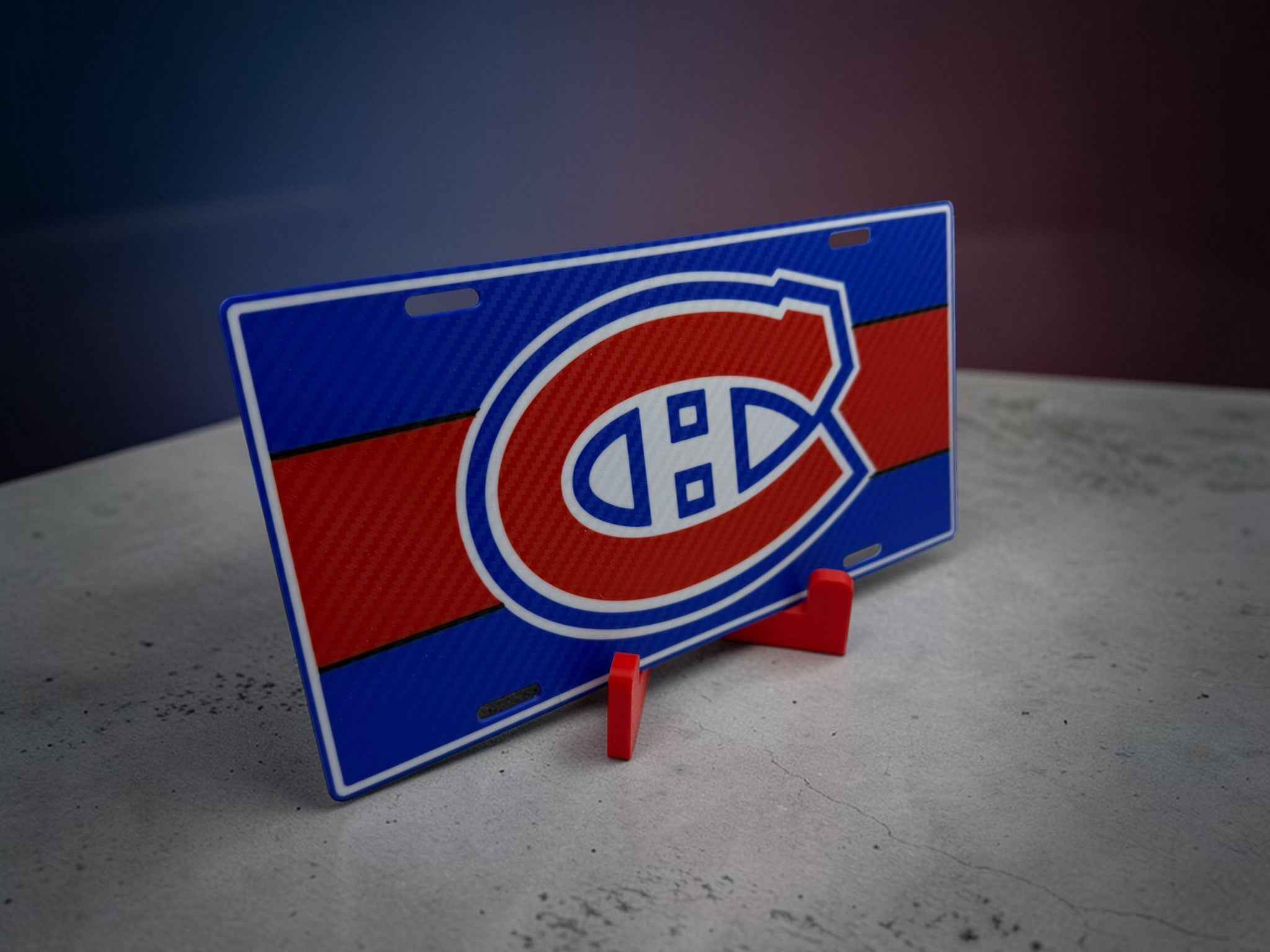 🔴🔵 Montreal Hockey Fan License Plate – 3D Printed Decor