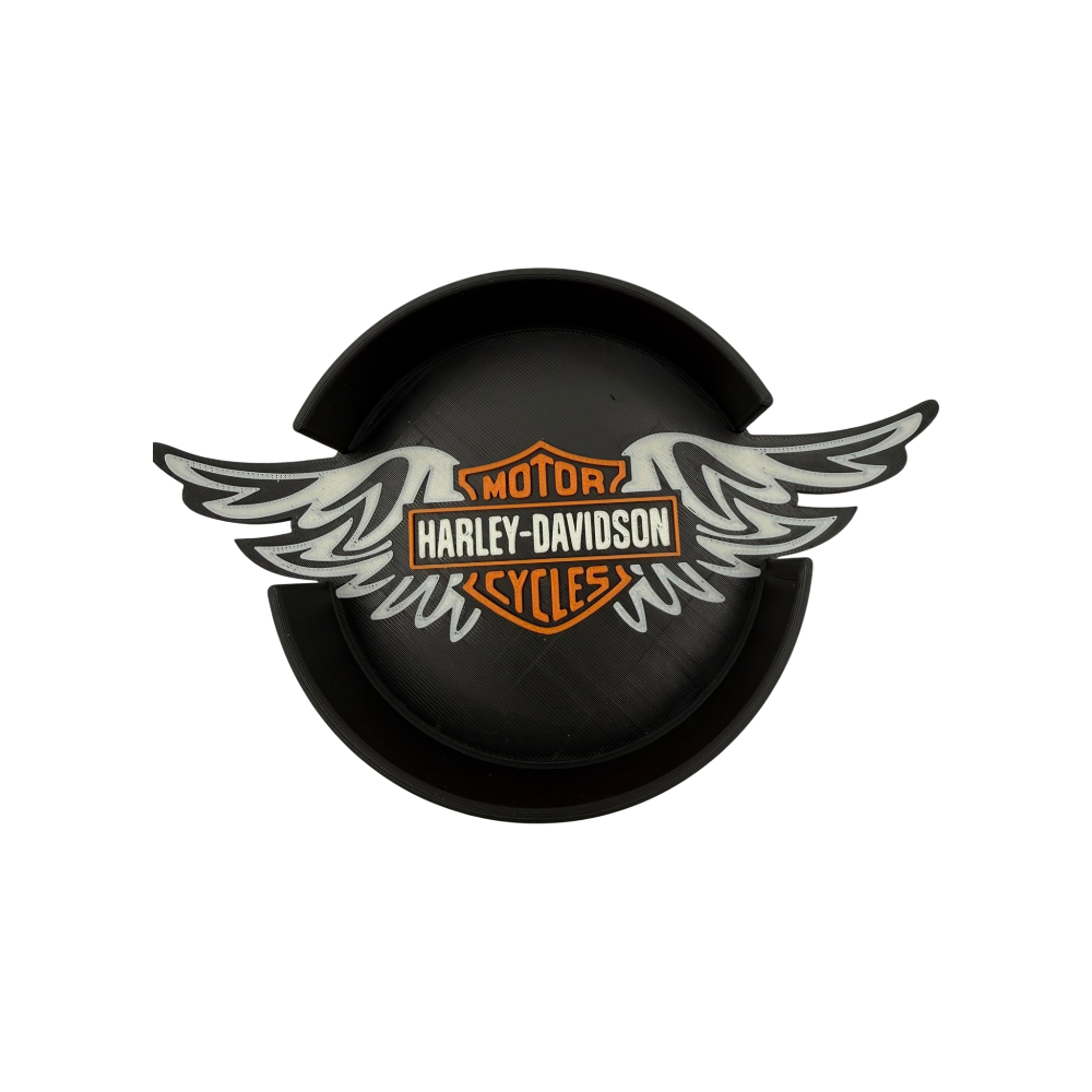 🏍️🔥 Motorcycle Inspired 3D Printed Coaster Set with Holder