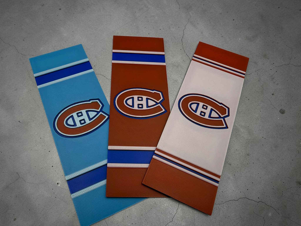 📚🏒 Montreal Hockey Inspired 3D Printed Bookmark Set – Set of 3 with Display Stand 🏒📚