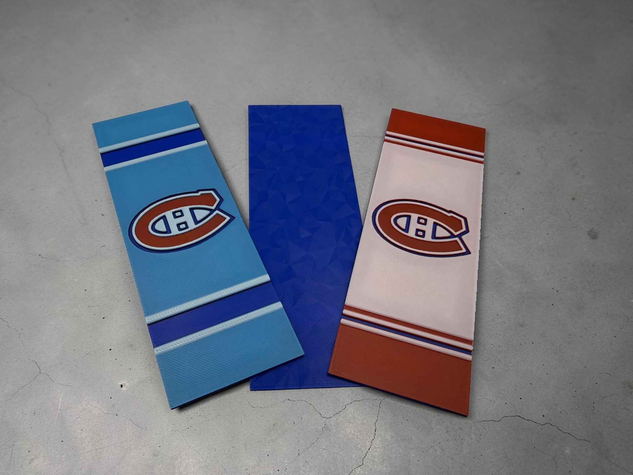 📚🏒 Montreal Hockey Inspired 3D Printed Bookmark Set – Set of 3 with Display Stand 🏒📚