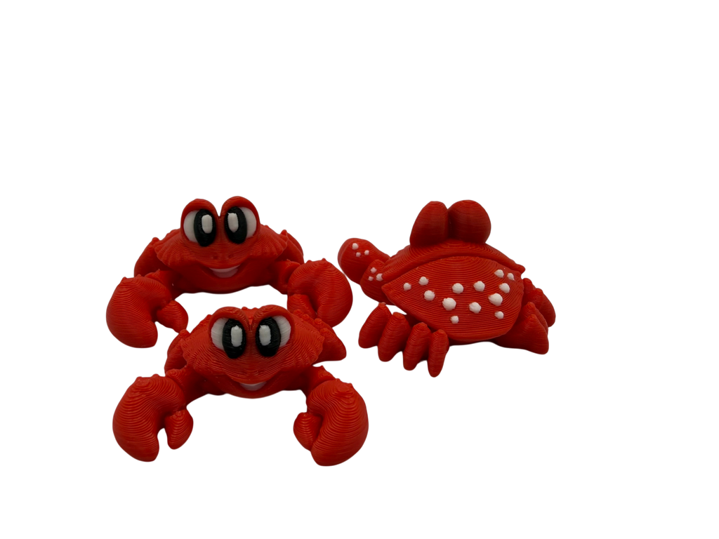 Crabs in a Sand Castle Playset with Fidget Clicker – 3D Printed Desk Toy & Beach Decor