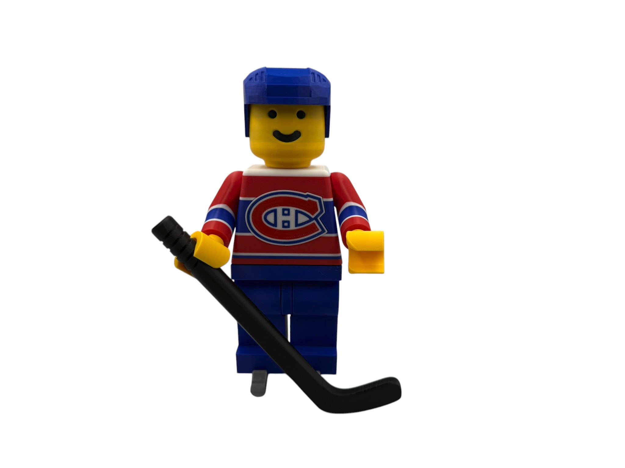 🏒🧱 Montreal Hockey Brick Man – 3D Printed Figure (22cm Tall) 🧱🏒