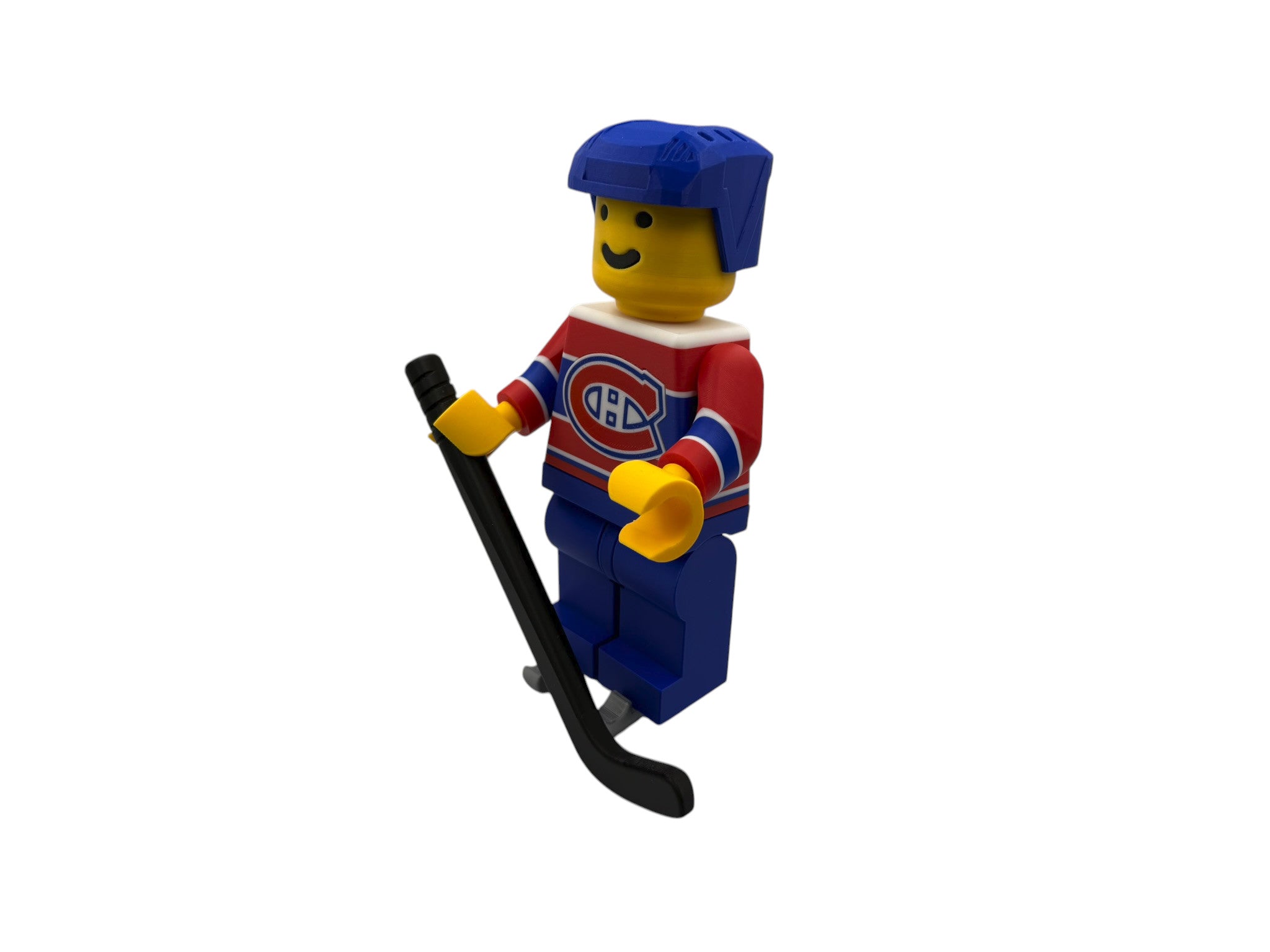 🏒🧱 Montreal Hockey Brick Man – 3D Printed Figure (22cm Tall) 🧱🏒
