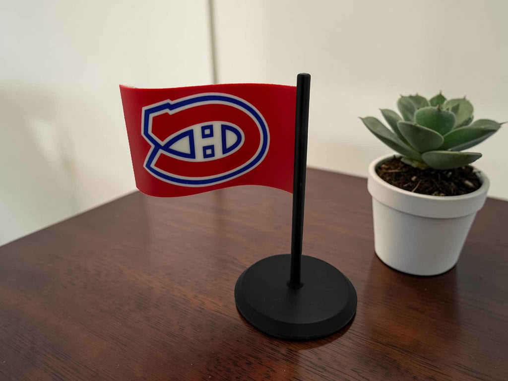 Montreal Canadiens Desk Flag – 3D Printed Hockey Fan Display