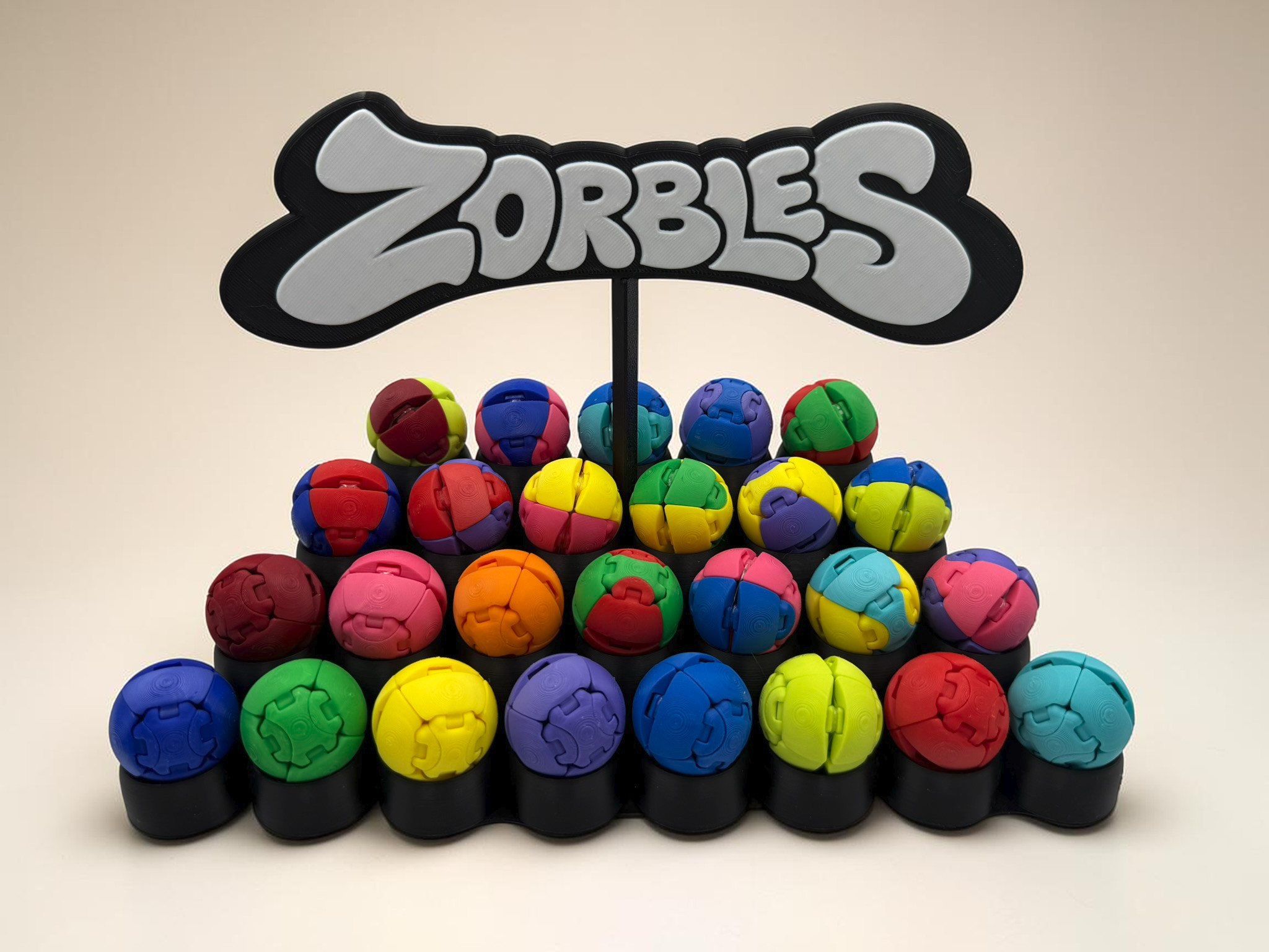 Zorbles Keychain Holder + 2 Custom Zorbles | Blob Lab
