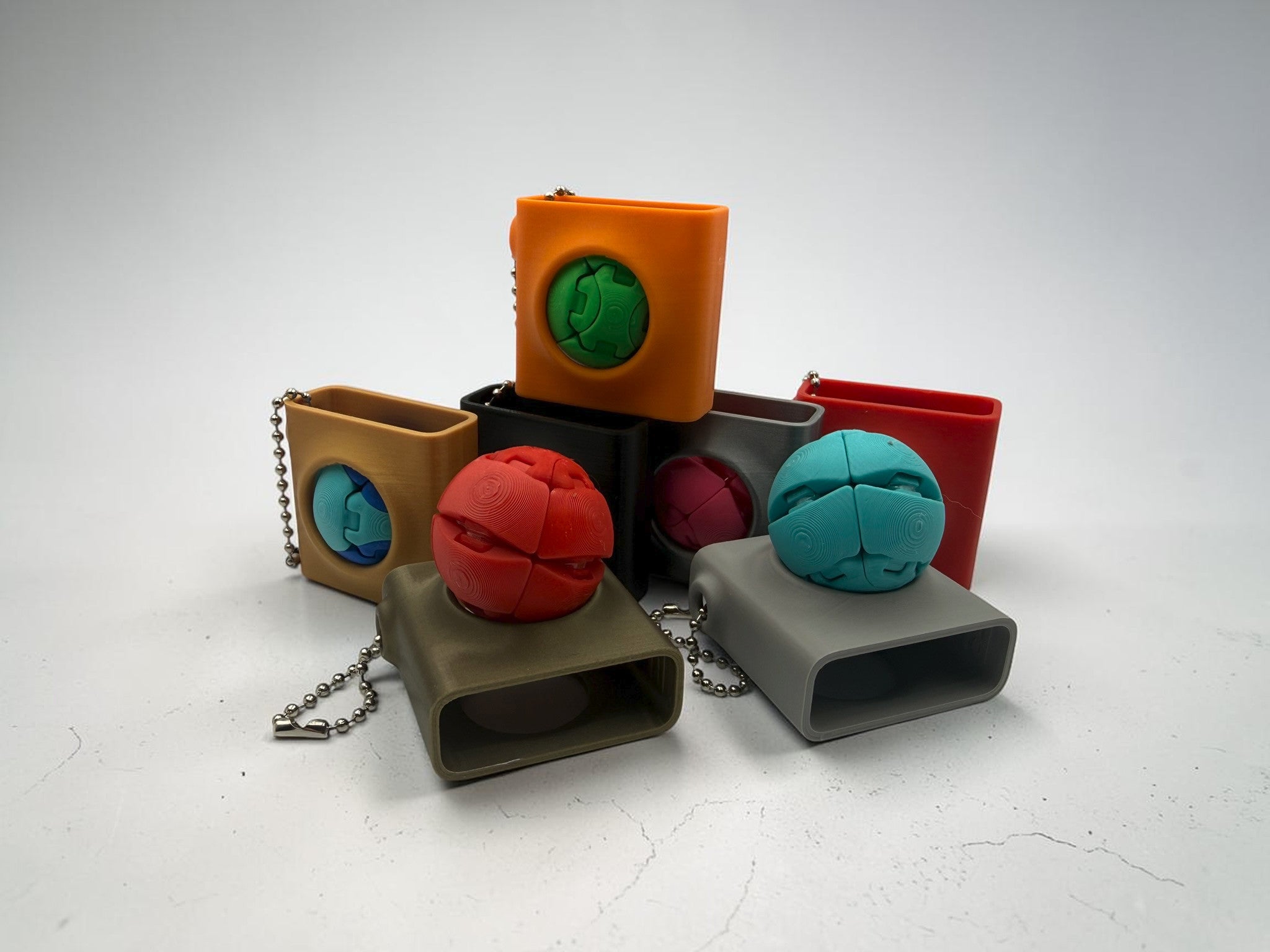Zorbles Keychain Holder + 2 Custom Zorbles | Blob Lab