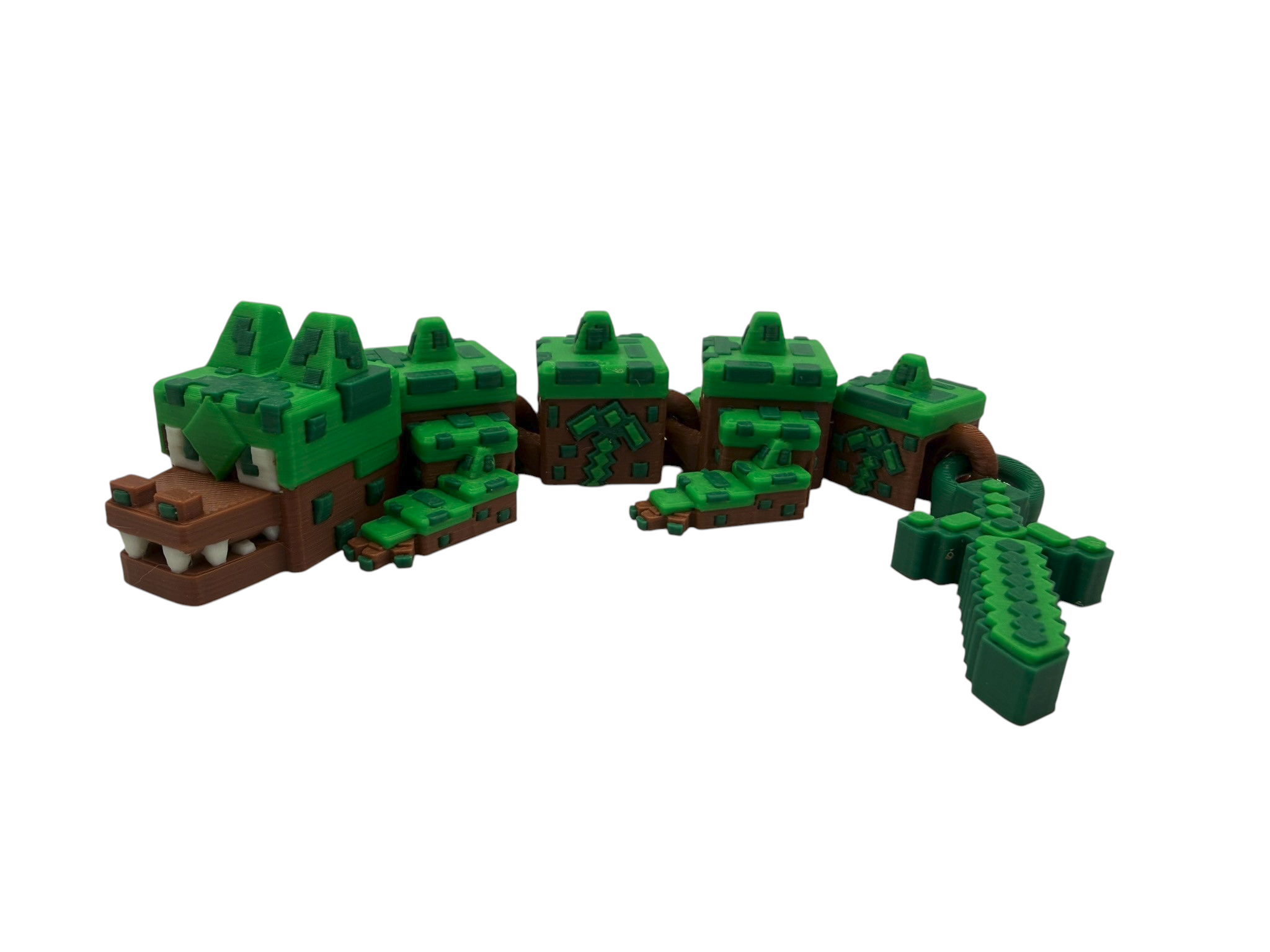 🌍 Baby Earth Dragon with Storage Cube – Articulated 3D Printed Mini Dragon | 15cm Flexi Dragon & Matching Display Box