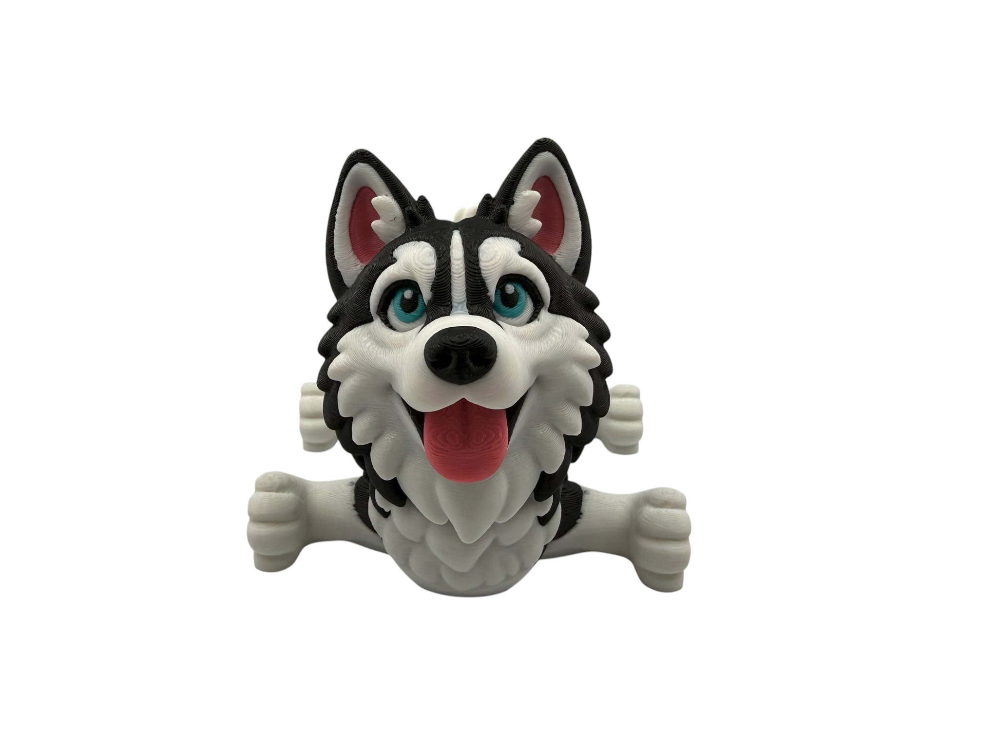 🐺 Articulated Siberian Husky – 3D Printed Flexi Husky Figure | Poseable Husky Collectible & Desk Companion