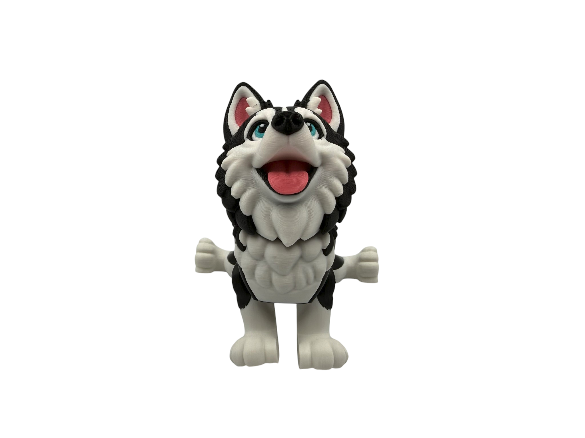 🐺 Articulated Siberian Husky – 3D Printed Flexi Husky Figure | Poseable Husky Collectible & Desk Companion